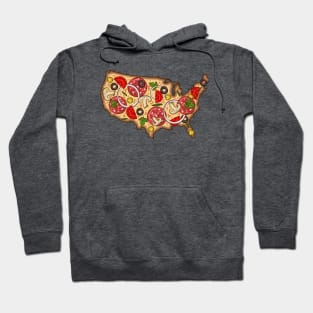 USA Pizza Map Hoodie